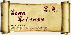 Mina Milenov vizit kartica